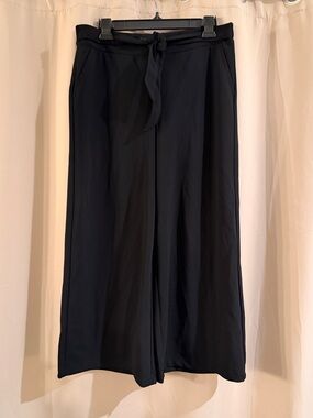 Rewash Brand Wide Leg Black Tie-Waist Pants